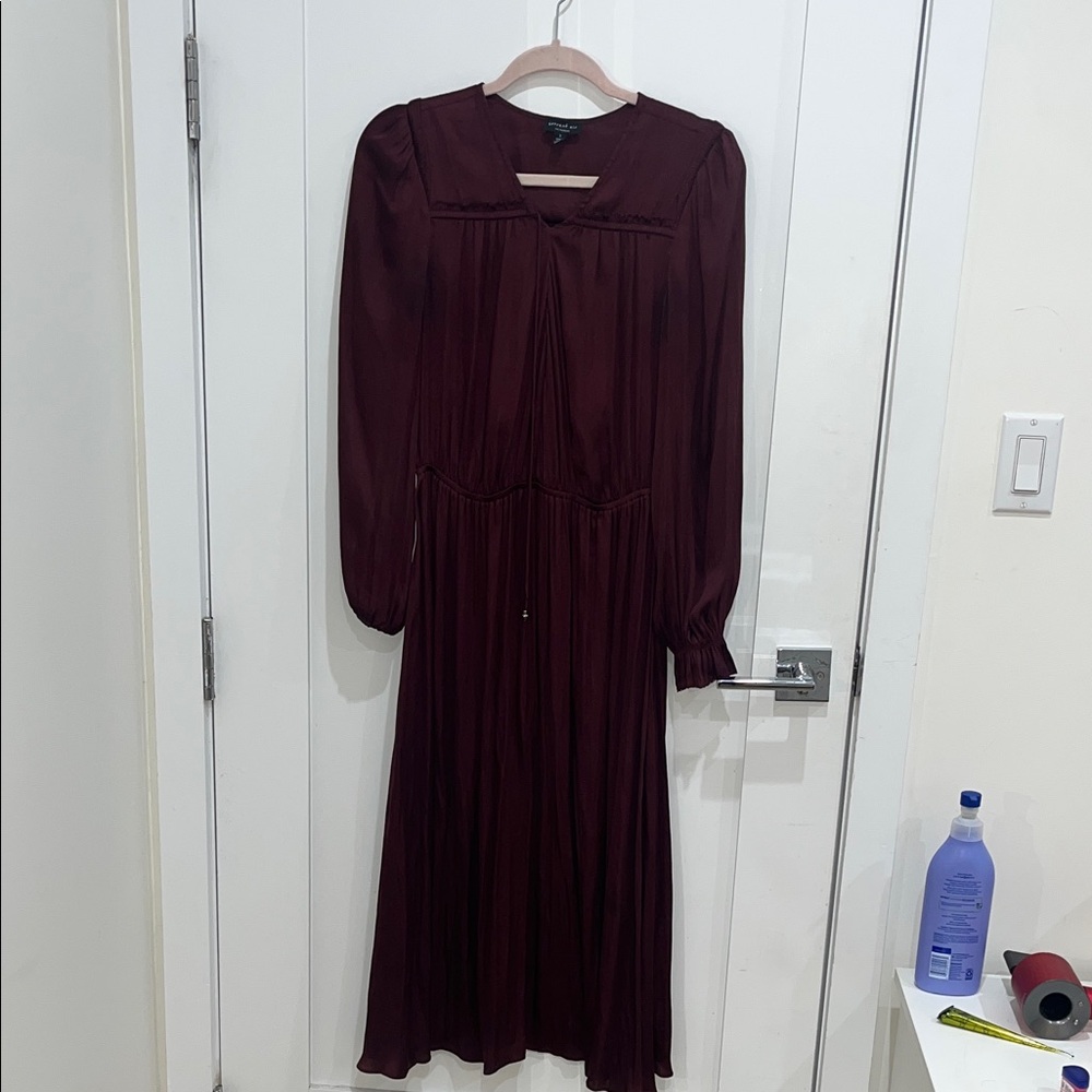 Current Air Deep Burgundy Long Sleeve Dress